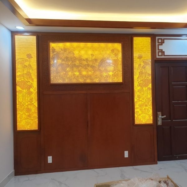 Vách ngăn phòng thờ 180