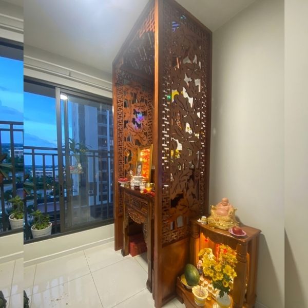 Vách ngăn phòng thờ 190