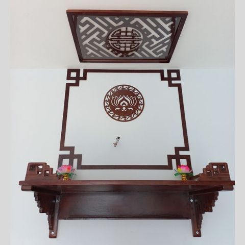  TRANG THỜ TREO TƯỜNG GỖ SỒI 13 