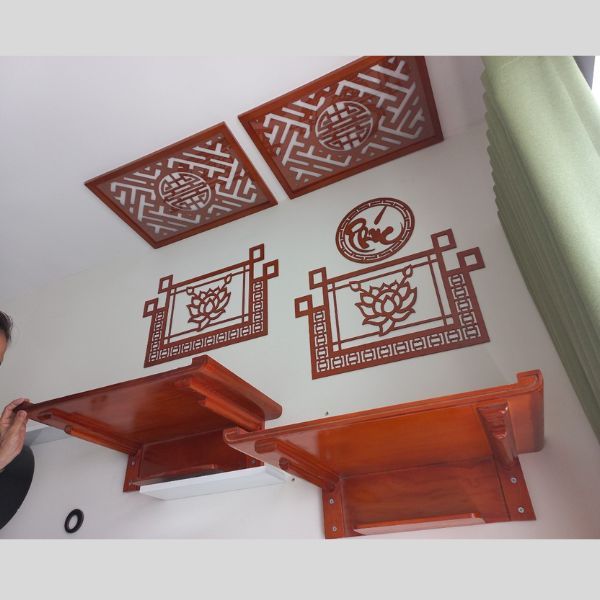 TRANG THỜ TREO TƯỜNG GỖ SỒI 14