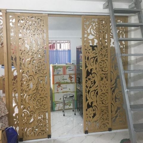  Cửa xếp trượt bằng gỗ 