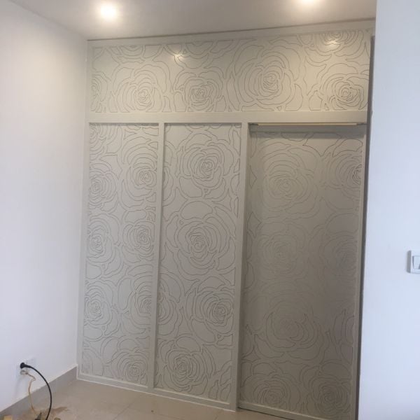 Vách ngăn cửa lùa nhựa Pima trắng