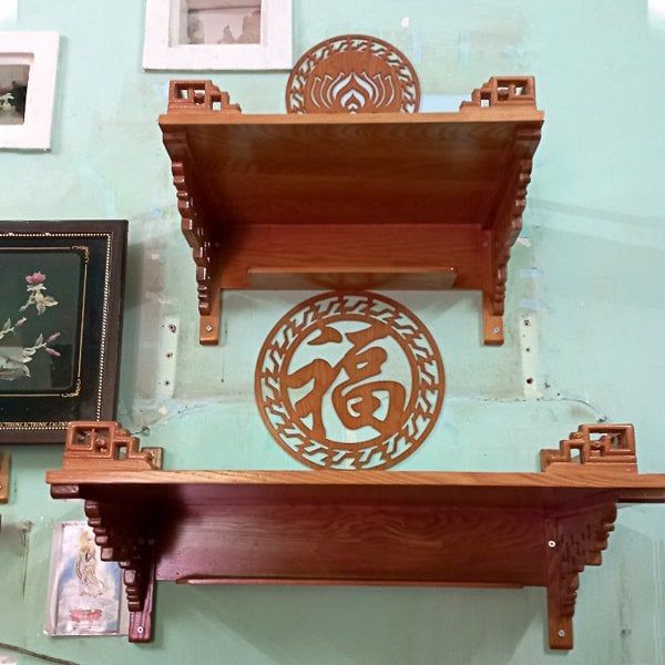 TRANG THỜ TREO TƯỜNG GỖ SỒI 39