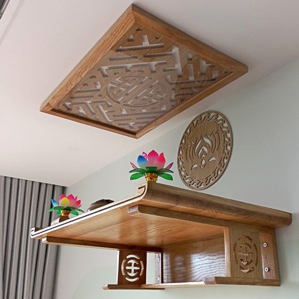 TRANG THỜ TREO TƯỜNG GỖ SỒI 40