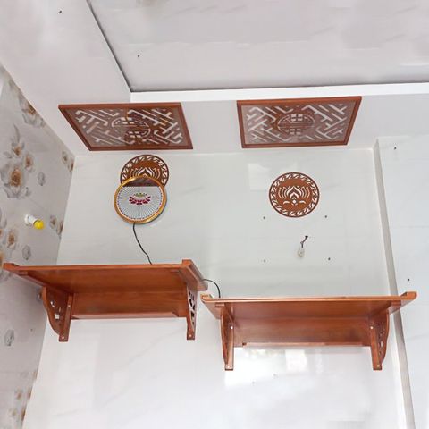  TRANG THỜ TREO TƯỜNG GỖ SỒI 45 