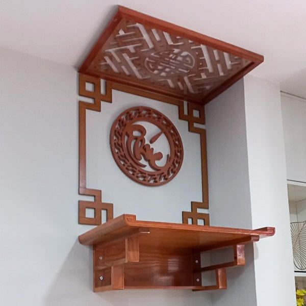 TRANG THỜ TREO TƯỜNG GỖ SỒI 48