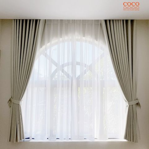  Rèm Vải Đà Nẵng - Màu Be Trắng 