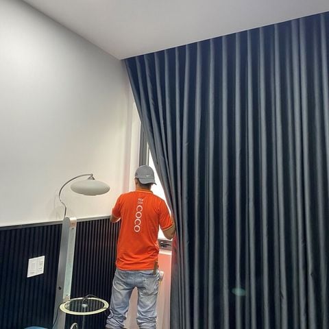  Rèm Vải Đà Nẵng - Màu Xám Đậm 