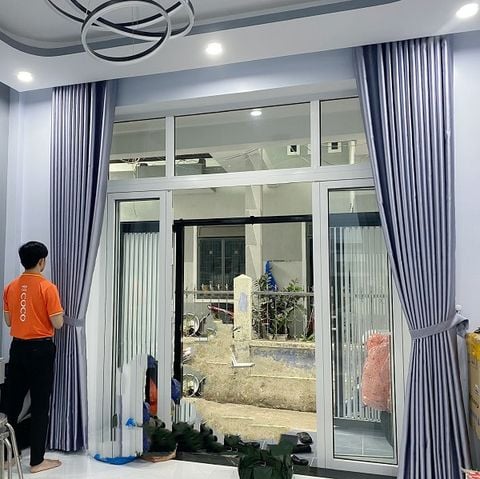  Rèm Vải Đà Nẵng - Màu Xám Nhạt 