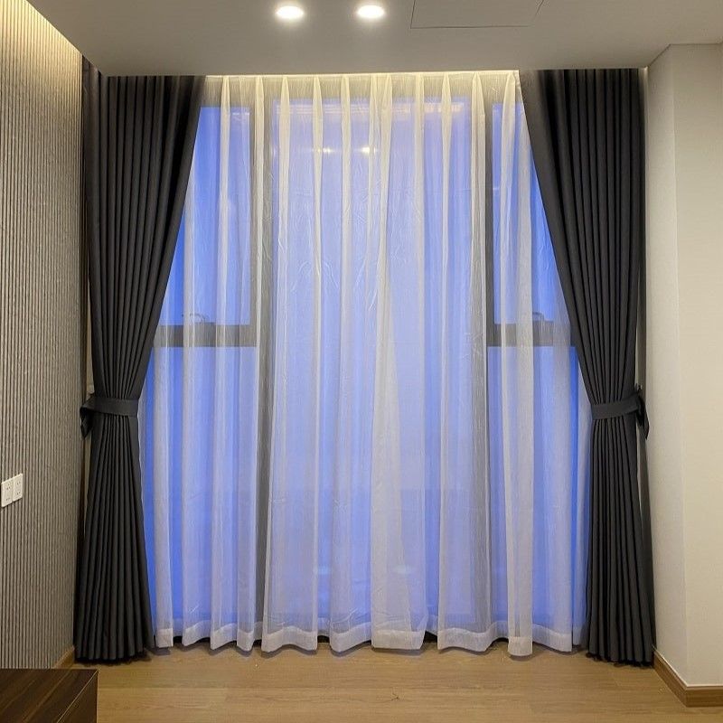 Rèm Vải Đà Nẵng - Vải Bố Màu Xám Đậm