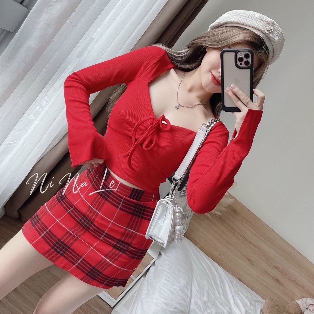 Set áo chân váy caro thời trang ĐẸP giá TỐT giảm 34  Zanadocom