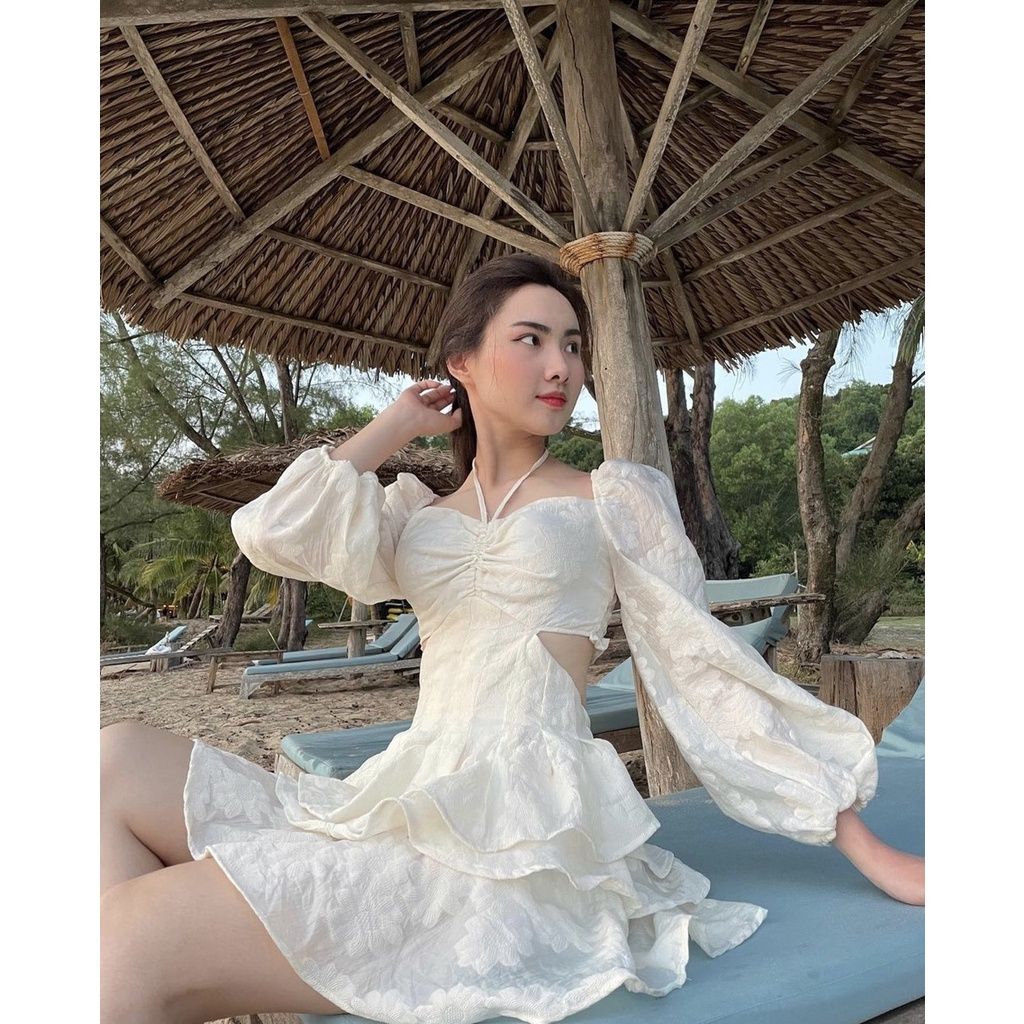 Váy nữ màu xám trắng