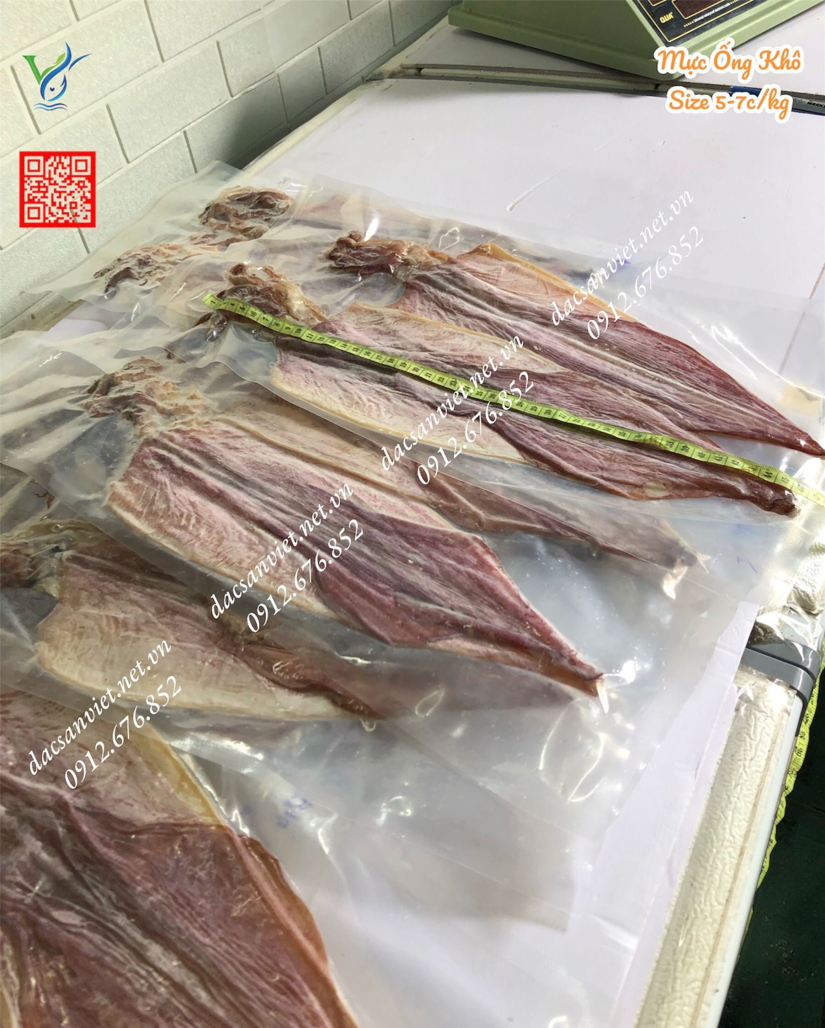  Mực Ống Khô Size 5-7con/kg 