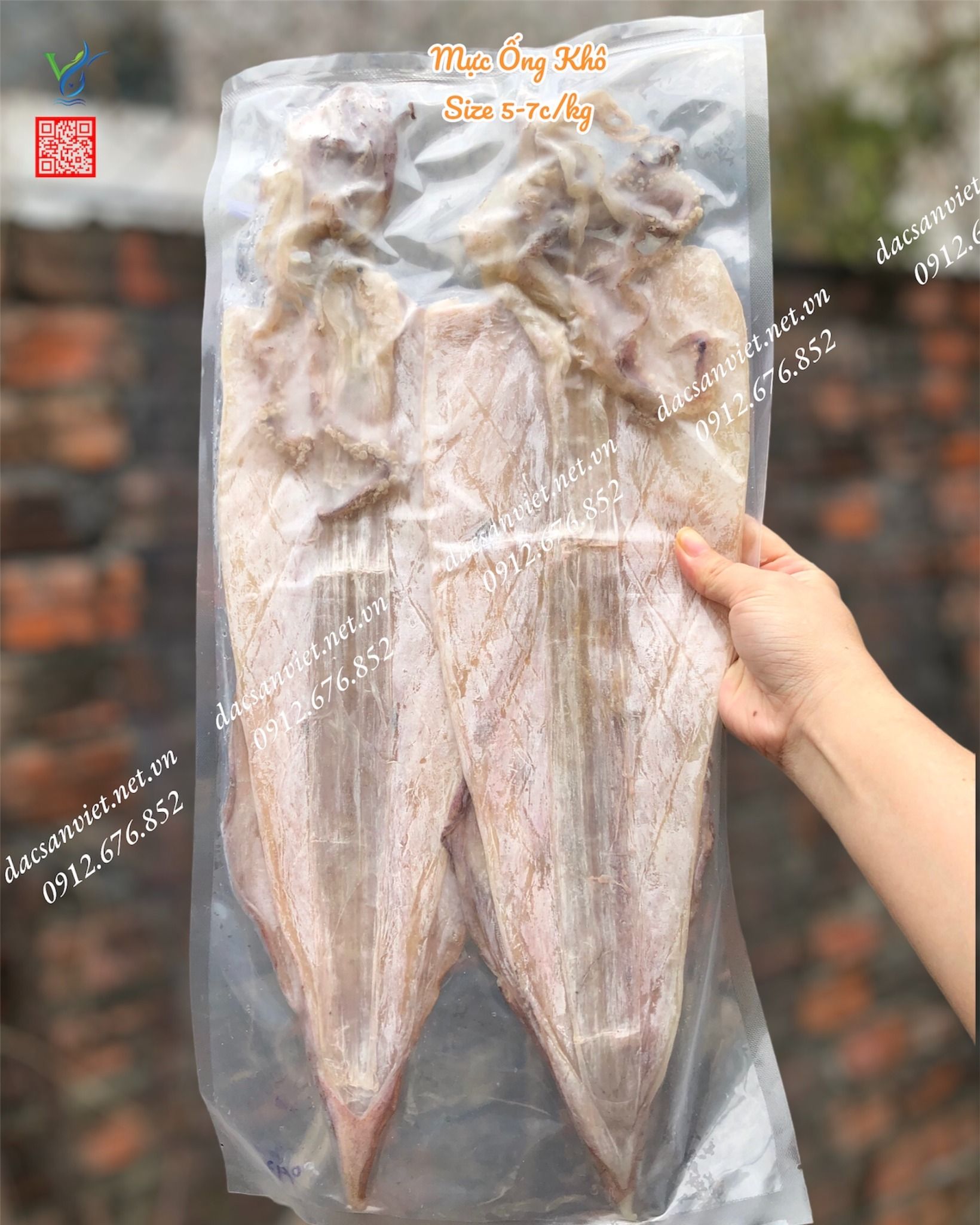  Mực Ống Khô Size 5-7con/kg 