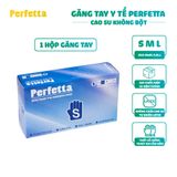  1 Hộp Găng Tay Cao Su Y Tế Cao Cấp Không Bột Perfetta (100 cái/hộp) 