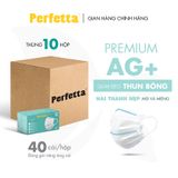  Combo 10 Hộp Khẩu Trang Y Tế 3 Lớp PERFETTA Premium Cao Cấp Hai Thanh Mũi Miệng Phủ Nano Đồng (40 cái/hộp) 