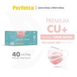  Khẩu trang y tế 3 lớp Perfetta Premium cao cấp hai thanh mũi miệng phủ Nano đồng (40 cái/hộp) 