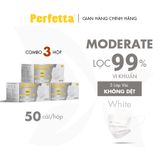  Combo 3 hộp khẩu trang Perfetta Moderate 3 lớp xanh/trắng (50 cái/hộp) 