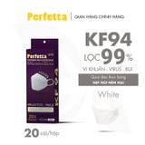  Khẩu trang 3 lớp Perfetta KF94 Chuẩn Form Hàn Quốc (20 Cái/Hộp) 