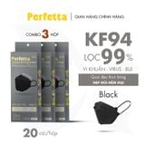  Combo 3 Hộp Khẩu trang 3 lớp Perfetta KF94 Chuẩn Form Hàn Quốc (20 Cái/Hộp) 