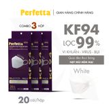  Combo 3 Hộp Khẩu trang 3 lớp Perfetta KF94 Chuẩn Form Hàn Quốc (20 Cái/Hộp) 