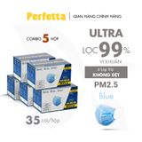  Combo 5 hộp khẩu trang y tế Perfetta Ultra 35 cái/hộp 