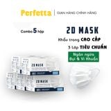  Khẩu Trang 2D MASK Cao Cấp 3 Lớp Mềm Mịn, Quai Đeo Thun Dẹp 6 Li (50 cái/hộp) 