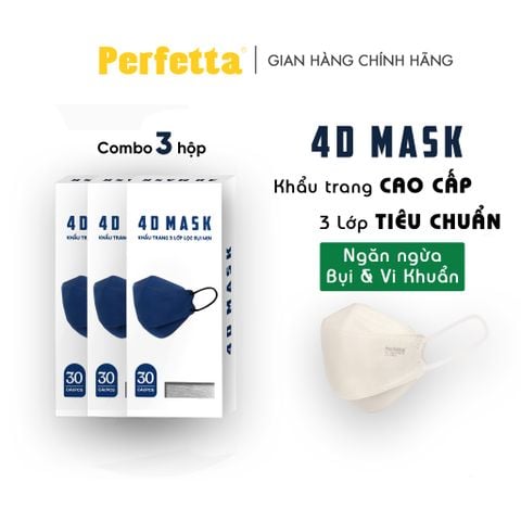 Khẩu Trang 4D MASK Cao Cấp, Ngăn Ngừa Bụi Và Vi Khuẩn (30 cái/hộp)