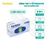  1 Hộp Găng Tay Cao Su Y Tế Cao Cấp Không Bột Perfetta (100 cái/hộp) 