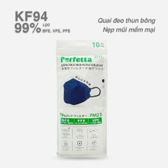Khẩu Trang Perfetta KF94 Cao Cấp, 3 Lớp, Chuẩn Hàn Quốc, Dạng Gói (10 cái/gói)