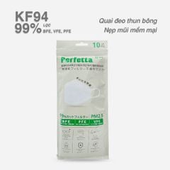 Khẩu Trang Perfetta KF94 Cao Cấp, 3 Lớp, Chuẩn Hàn Quốc, Dạng Gói (10 cái/gói)