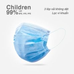 Khẩu trang y tế 3 lớp Perfetta Trẻ Em Trắng/Xanh (35 Cái/Hộp)