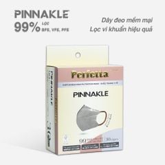 Khẩu Trang Perfetta Pinnakle, 3 Lớp, Quai Đeo Thun Bông (30 cái/hộp)