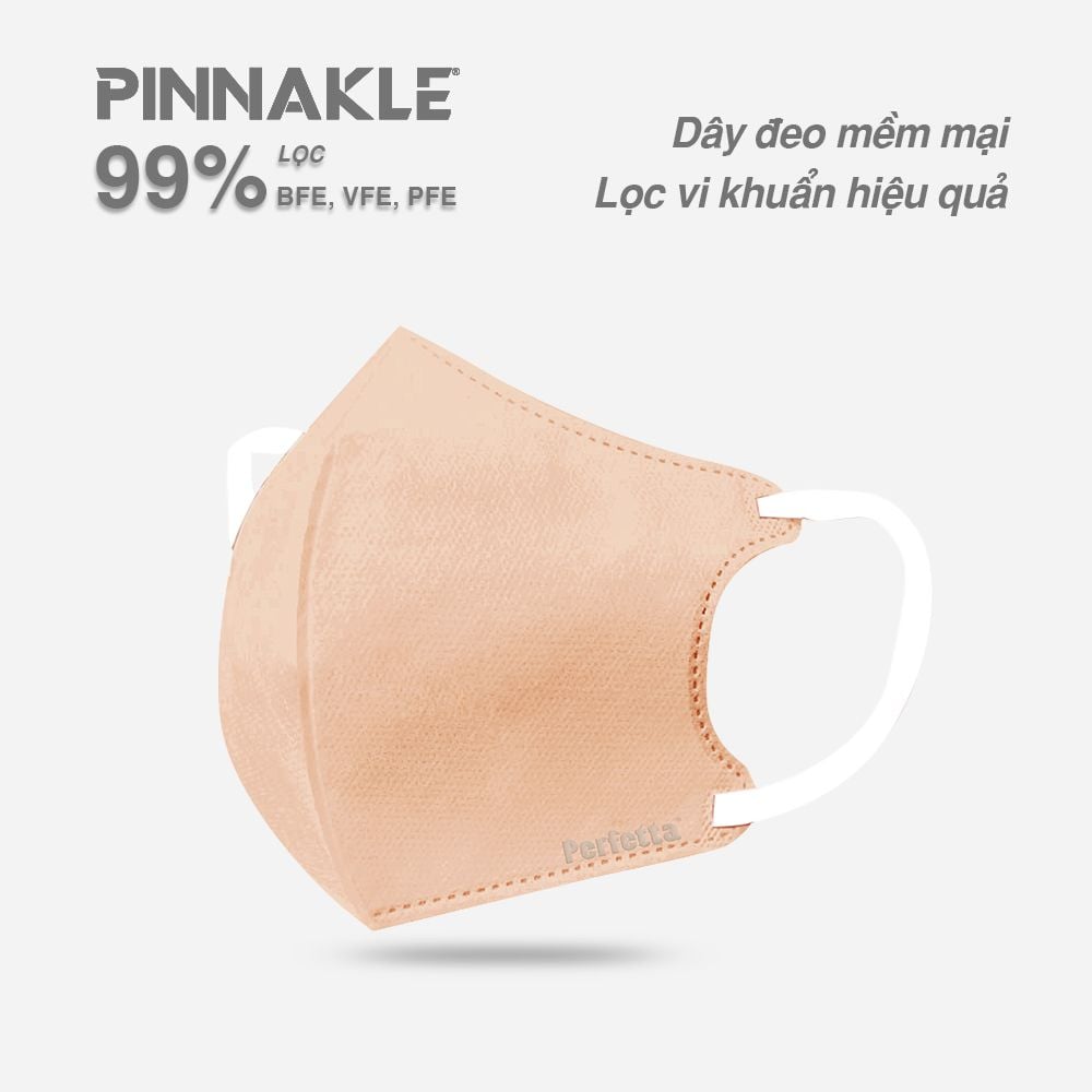 Khẩu Trang Perfetta Pinnakle, 3 Lớp, Quai Đeo Thun Bông, Dạng Gói (7 cái/gói)