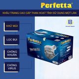  Khẩu trang 4 lớp than hoạt tính Perfetta Carbon (Bịch) 