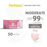  Khẩu trang y tế 3 lớp Perfetta Moderate Trắng/Xanh (50 Cái/ Hộp) 