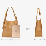  Túi xách tay da thật Tote Bag có nấc điều chỉnh quai DT22602 - Màu Khaki Sale! (Tặng ví) 