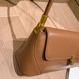  Túi xách tay Shoulder Bag phong cách Hobo chốt kim loại PU22606 - Màu Apricot Sale! 
