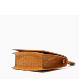  Túi xách tay phong cách Retro tay cầm gỗ, hoạ tiết cá sấu PU22804 Màu Yellow 