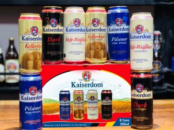 Hộp quà 8 lon 500ml bia Kaiserdom – Đức