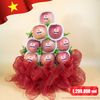 Giỏ Táo Fuji Nhật Bản Tone Đỏ Cao Cấp – Quà Tặng 30/4