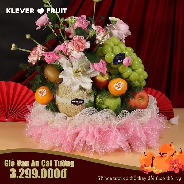 Giỏ Quà Tết Vạn An Cát Tường của Klever Fruit