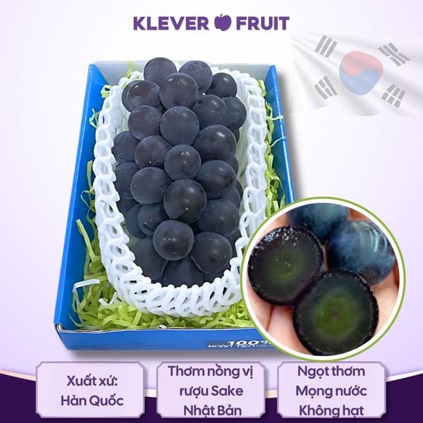 Nho Đen Kyoho Hàn Quốc – Nho Rượu Kyoho Độc Lạ Dành Cho Người Sành Ăn