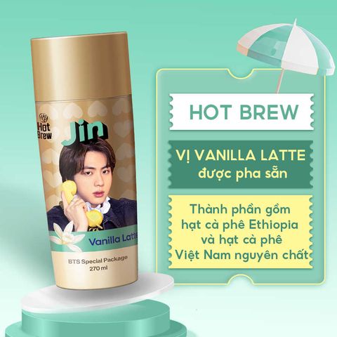 [Combo 3 chai - 2 Vị] 2 Cà phê Americano & 1 Cà phê Vanilla Latte phiên bản thành viên nhóm nhạc BTS, Cafe nhập từ Hàn Quốc 