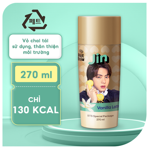 Cà phê Hot Brew vị Vanilla Latte Coffee phiên bản BTS - Cafe uống ngay chai 270ml 