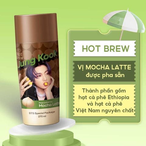  Cafe HY Hot Brew Macadamia Mocha Latte phiên bản BTS - Combo 7 chai 