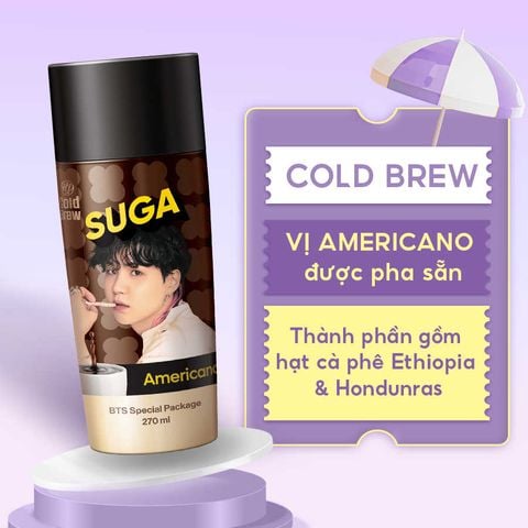  Cafe HY Cold Brew Americano Coffee phiên bản BTS - Combo 7 chai 