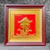 TRANH ĐỒNG CHÙA MỘT CỘT, MẠ VÀNG 24K <br>(Kích thước 30cm x 30cm)...