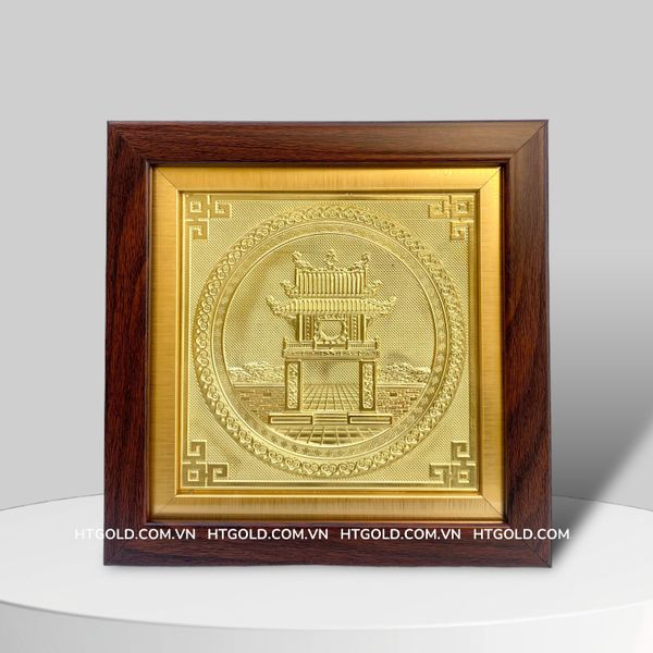 TRANH KHUÊ VĂN CÁC BẰNG ĐỒNG VÀNG (20cm x 20cm)