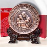 TRANH ĐỒNG CÔNG GIÁO - ĐỨC MẸ SẦU BI (Đk 19cm; Cao 25cm)